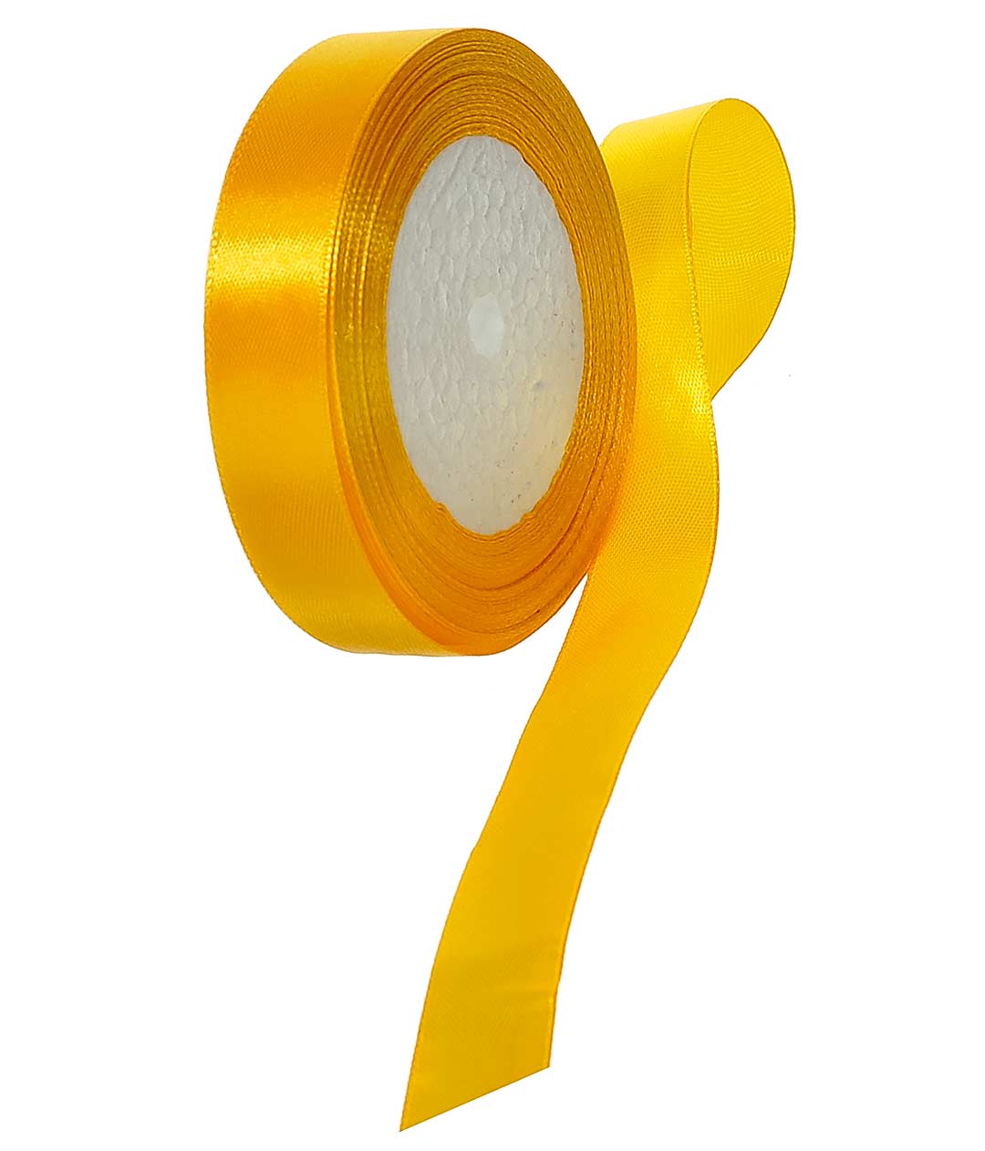 Изображение Лента атласная желтая 20мм А016